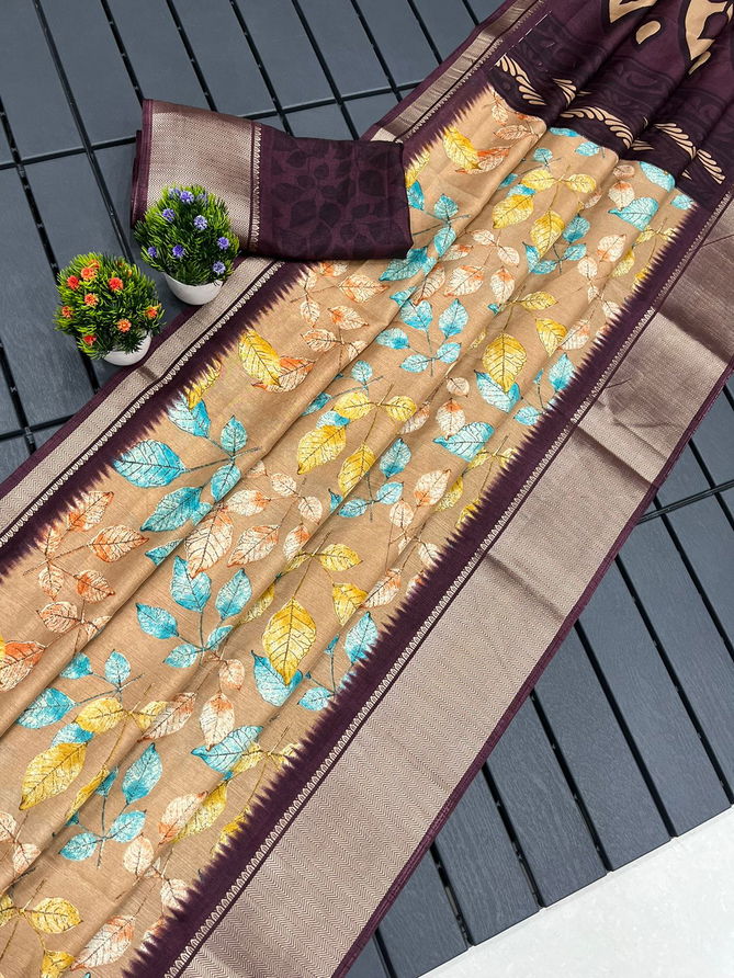 Wow Small Flower Dola Silk Saree catalog